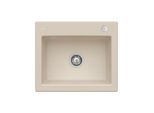 Villeroy und Boch Subway 60 S Einbauspüle 330902AM mit Ablaufgarnitur, Excenterbetätigung, 600 x 510 mm, almond CeramicPlus