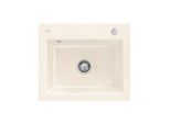 Villeroy und Boch Subway 60 S Einbauspüle 330902KR mit Ablaufgarnitur, Excenterbetätigung, 600 x 510 mm, crema CeramicPlus