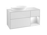 Villeroy und Boch Finion Waschtischunterschrank GA51MTMT 120cm, Abdeckplatte white matt, Emotion, Regale White matt lacquer, White matt lacquer