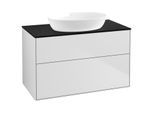 Villeroy und Boch Finion Waschtischunterschrank GA0200MT 100x60,3cm, Emotion, Abdeckplatte black matt, White matt lacquer