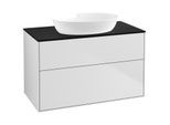 Villeroy und Boch Finion Waschtischunterschrank FA0200MT 100x60,3cm, Abdeckplatte black matt, White matt lacquer