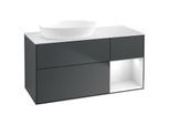 Villeroy und Boch Finion Waschtischunterschrank GA51GFHG 120cm, Abdeckplatte white matt, Emotion, Regale Glossy white lacquer, Midnight Blue Matt Lacquer