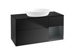 Villeroy und Boch Finion Waschtischunterschrank FA72HGPD 120cm, Abdeckplatte black matt, Regale Midnight matt lacquer, Black matt lacquer
