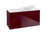 Villeroy und Boch Finion Waschtischunterschrank GA41HBHB 120cm, Abdeckplatte white matt, Emotion, Regale Peony matt lacquer, Peony Matt