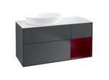 Villeroy und Boch Finion Waschtischunterschrank GA51HBHG 120cm, Abdeckplatte white matt, Emotion, Regale Peony matt lacquer, Midnight Blue Matt Lacquer