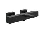 Villeroy & Boch Universal Taps & Fittings Wannen-Thermostat TVT000002000K5 eckig, verstellbarer Strahlregler, Wandmontage, matt black