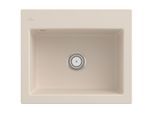 Villeroy und Boch Subway 60 S Einbauspüle 330901FU mit Ablaufgarnitur, 600 x 510 mm, Handbetätigung, ivory CeramicPlus