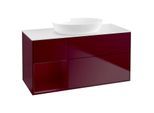 Villeroy und Boch Finion Waschtischunterschrank GA61HBHB 120cm, Abdeckplatte white matt, Emotion, Regale Peony matt lacquer, Peony Matt
