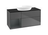 Villeroy und Boch Finion Waschtischunterschrank GA62HGGK 120cm, Abdeckplatte black matt, Emotion, Regale Midnight matt lacquer, Anthracite matt