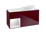 Villeroy und Boch Finion Waschtischunterschrank GA41MTHB 120cm, Abdeckplatte white matt, Emotion, Regale White matt lacquer, Peony Matt