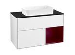 Villeroy und Boch Finion Waschtischunterschrank F662HBGF 100x60,3x50,1cm, Regal rechts Peony, Glossy white lacquer