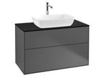 Villeroy und Boch Finion Waschtischunterschrank G76200GK 100x60,3cm, Emotion, Abdeckplatte black matt, Anthracite matt