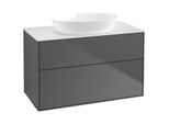 Villeroy und Boch Finion Waschtischunterschrank FA0100GK 100x60,3cm, Abdeckplatte white matt, Anthracite matt