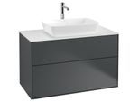 Villeroy und Boch Finion Waschtischunterschrank F76100HG 100x60,3cm, Abdeckplatte white matt, Midnight Blue Matt Lacquer