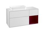 Villeroy und Boch Finion Waschtischunterschrank G691HBMT 120x60,3x50,1cm, Regal rechts Peony, White matt lacquer
