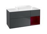 Villeroy und Boch Finion Waschtischunterschrank G711HBHG 120x60,3x50,1cm, Regal rechts Peony, Midnight Blue Matt Lacquer