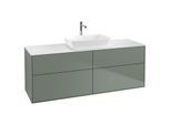 Villeroy und Boch Finion Waschtischunterschrank G85100GM 160x60,3cm, Emotion, Abdeckplatte white matt, Olive Matt Lacquer