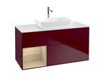 Villeroy und Boch Finion Waschtischunterschrank G821PCHB 120cm, Abdeckplatte white matt, Emotion, Regale Oak Veneer, Peony Matt