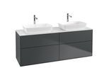 Villeroy und Boch Finion Waschtischunterschrank G84100HG 160x60,3cm, Emotion, Abdeckplatte white matt, Midnight Blue Matt Lacquer