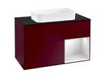 Villeroy und Boch Finion Waschtischunterschrank F662MTHB 100x60,3x50,1cm, Regal rechts White matt lacquer, Peony Matt