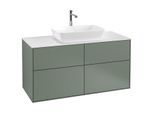 Villeroy und Boch Finion Waschtischunterschrank G79100GM 120x60,3cm, Emotion, Abdeckplatte white matt, Olive Matt Lacquer