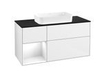 Villeroy und Boch Finion Waschtischunterschrank G702GFGF 120x60,3x50,1cm, Regal rechts Glossy white lacquer, Glossy white lacquer