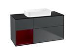 Villeroy und Boch Finion Waschtischunterschrank G702HBHG 120x60,3x50,1cm, Regal rechts Peony, Midnight Blue Matt Lacquer