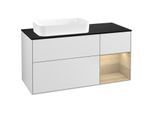 Villeroy und Boch Finion Waschtischunterschrank G692PCMT 120x60,3x50,1cm, Regal rechts Oak Veneer, White matt lacquer