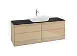 Villeroy und Boch Finion Waschtischunterschrank G85200PC 160x60,3cm, Emotion, Abdeckplatte black matt, Oak Veneer