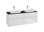 Villeroy und Boch Finion Waschtischunterschrank G84200MT 160x60,3cm, Emotion, Abdeckplatte black matt, White matt lacquer