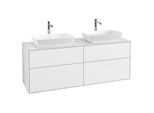 Villeroy und Boch Finion Waschtischunterschrank F84100GF 160x60,3cm, Abdeckplatte white matt, Glossy white lacquer