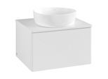 Villeroy und Boch Antao Waschtisch-Unterschrank L29110GF mit Beleuchtung, 1 Auszug, 600 x 360 x 500 mm, Front mit Struktur, Glossy White Lacquer / Glossy White Lacquer
