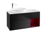 Villeroy und Boch Finion Waschtischunterschrank G931HBPD 120cm, Abdeckplatte white matt, Emotion, Regale Peony matt lacquer, Black matt lacquer