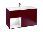 Villeroy und Boch Finion Waschtischunterschrank F030GFHB 99,6x59,1x49,8cm, Regal links Glossy white lacquer, Peony Matt