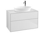Villeroy und Boch Finion Waschtischunterschrank G88100MT 100x60,3cm, Emotion, Abdeckplatte white matt, White matt lacquer