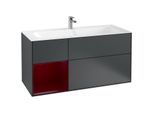 Villeroy und Boch Finion Waschtischunterschrank F060HBHG 119,6x59,1cm, Regal links Peony, Midnight Blue Matt Lacquer