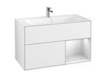 Villeroy und Boch Finion Waschtischunterschrank G040MTGF 99,6x59,1cm, Emotion, Regal rechts White matt lacquer, Glossy white lacquer