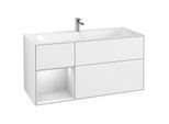 Villeroy und Boch Finion Waschtischunterschrank G060MTGF 119,6x59,1cm, Emotion, Regal links White matt lacquer, Glossy white lacquer