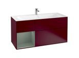 Villeroy und Boch Finion Waschtischunterschrank G060GMHB 119,6x59,1cm, Emotion, Regal links Olive Matt Lacquer, Peony Matt