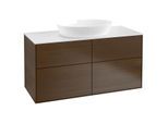 Villeroy und Boch Finion Waschtischunterschrank GA3100GN 120x60,3cm, Emotion, Abdeckplatte white matt, Walnut veneer