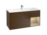Villeroy und Boch Finion Waschtischunterschrank G070PCGN 119,6x59,1cm, Emotion, Regal rechts Oak Veneer, Walnut veneer