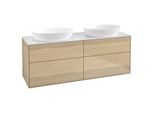 Villeroy und Boch Finion Waschtischunterschrank FA8100PC 160x60,3cm, Abdeckplatte white matt, Oak Veneer