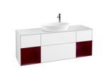 Villeroy und Boch Finion Waschtischunterschrank G981HBGF 160cm, Abdeckplatte white matt, Emotion, Regale Peony matt lacquer, Glossy white lacquer