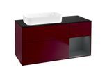 Villeroy und Boch Finion Waschtischunterschrank F692HGHB 120x60,3x50,1cm, Regal rechts Midnight Blue Matt Lacquer, Peony Matt