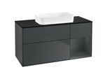 Villeroy und Boch Finion Waschtischunterschrank G712HGHG 120x60,3x50,1cm, Regal rechts Midnight Blue Matt Lacquer, Midnight Blue Matt Lacquer