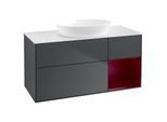 Villeroy und Boch Finion Waschtischunterschrank GA71HBHG 120cm, Abdeckplatte white matt, Emotion, Regale Peony matt lacquer, Midnight Blue Matt Lacquer