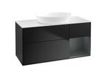 Villeroy und Boch Finion Waschtischunterschrank GA71HGPD 120cm, Abdeckplatte white matt, Emotion, Regale Midnight matt lacquer, Black matt lacquer
