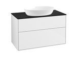 Villeroy und Boch Finion Waschtischunterschrank GA0200GF 100x60,3cm, Emotion, Abdeckplatte black matt, Glossy white lacquer