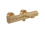 Villeroy & Boch Universal Taps & Fittings Wannen-Thermostat TVT00000100076 rund, verstellbarer Strahlregler, Wandmontage, brushed gold