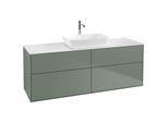 Villeroy und Boch Finion Waschtischunterschrank F85100GM 160x60,3cm, Abdeckplatte white matt, Olive Matt Lacquer